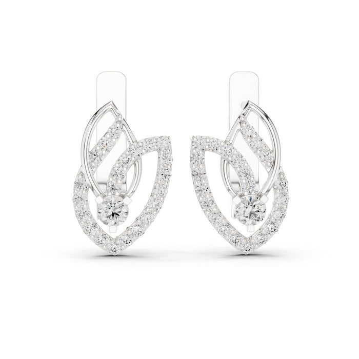 Round Huggie Lab Grown Diamond Earrings