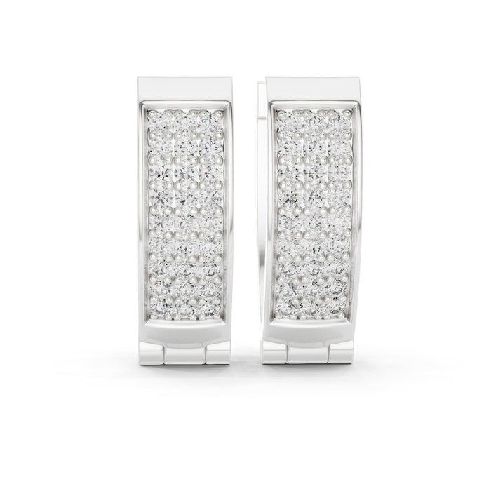 Round Huggie Lab Grown Diamond Earrings