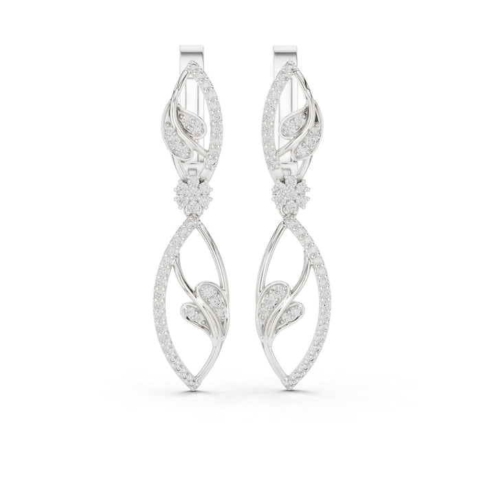 Round Dangle Lab Grown Diamond Earrings