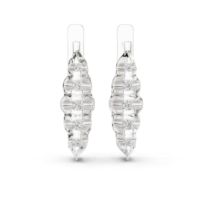 Round Huggie Lab Grown Diamond Earrings