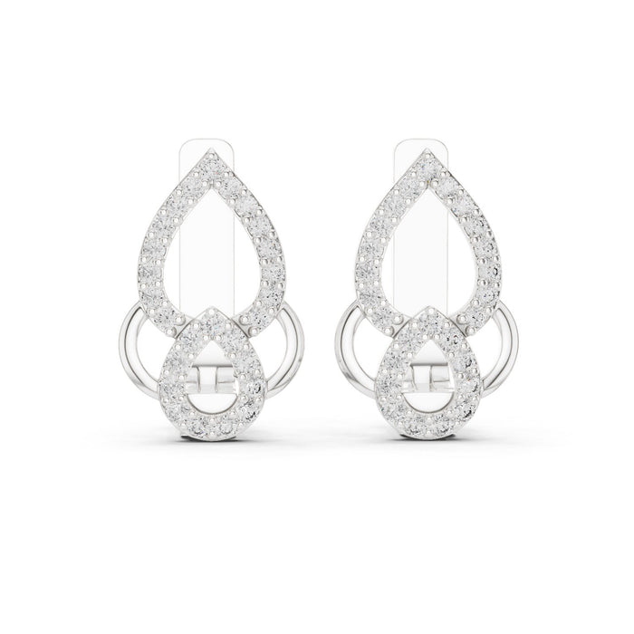 Round Dangle Lab Grown Diamond Earrings
