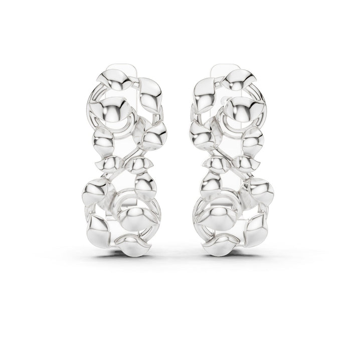 Round Huggie Lab Grown Diamond Earrings