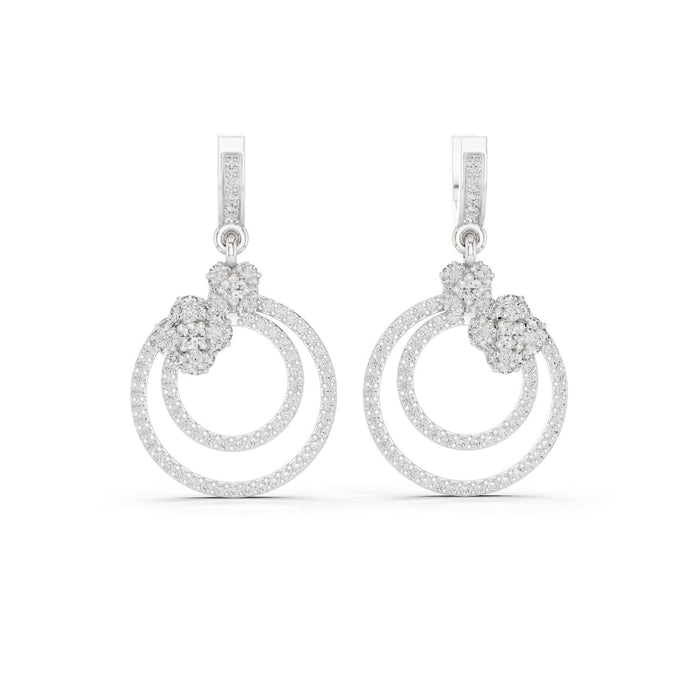 Round Dangle Lab Grown Diamond Earrings
