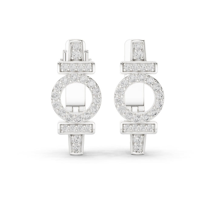 Round Dangle Lab Grown Diamond Earrings