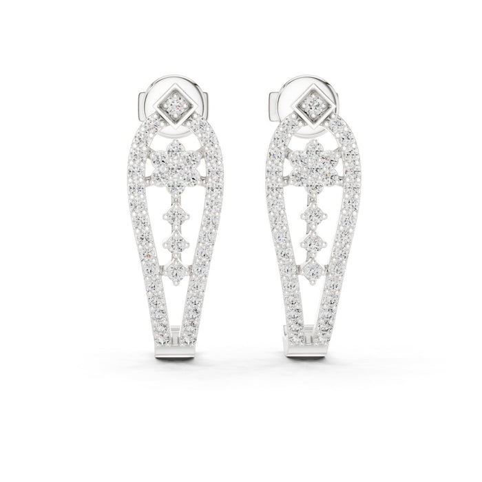 Round Huggie Lab Grown Diamond Earrings