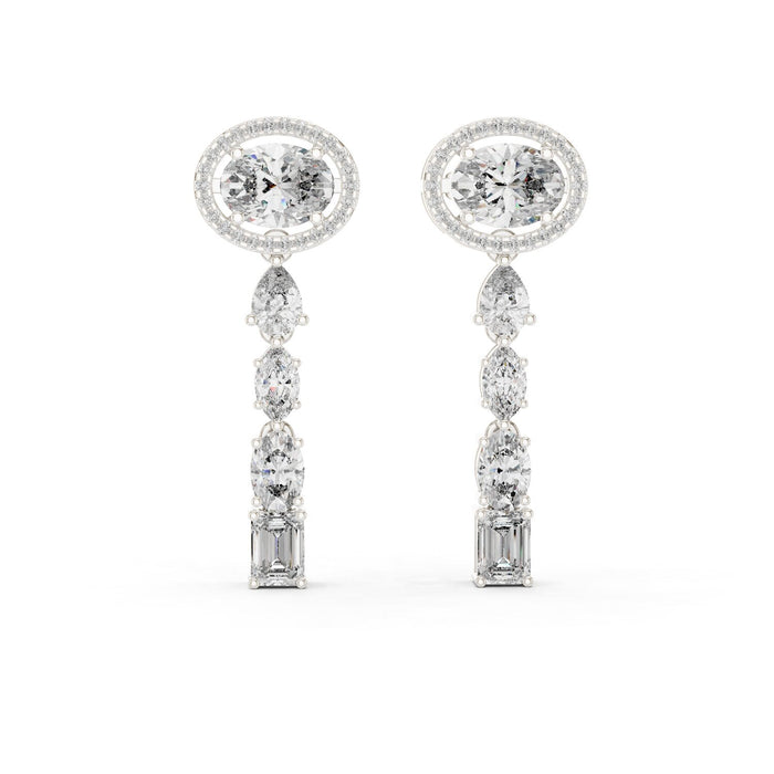 Mixed Dangle Lab Grown Diamond Earrings