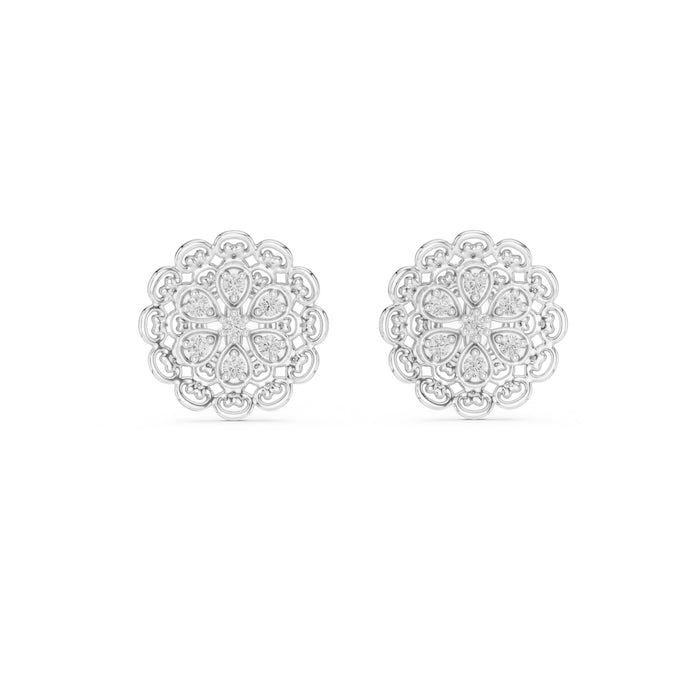 Round Stud Lab Grown Diamond Earrings