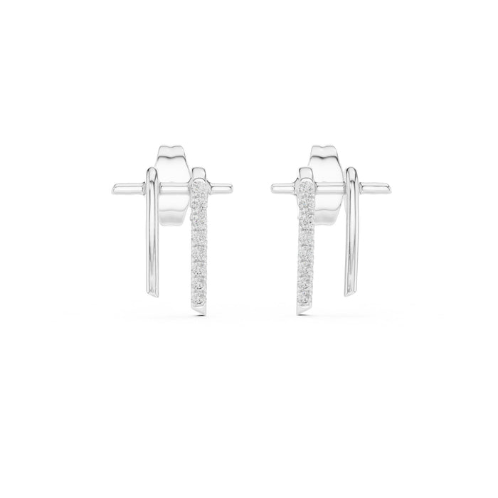 Round Climber Lab Grown Diamond Earrings