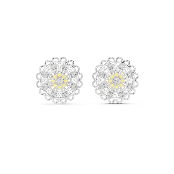 Round Stud Lab Grown Diamond Earrings