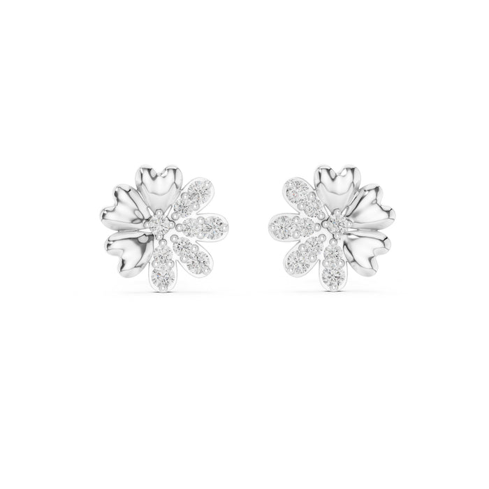 Round Stud Lab Grown Diamond Earrings