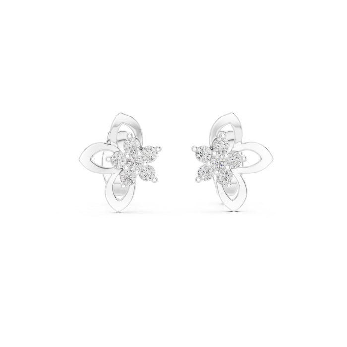 Round Stud Lab Grown Diamond Earrings