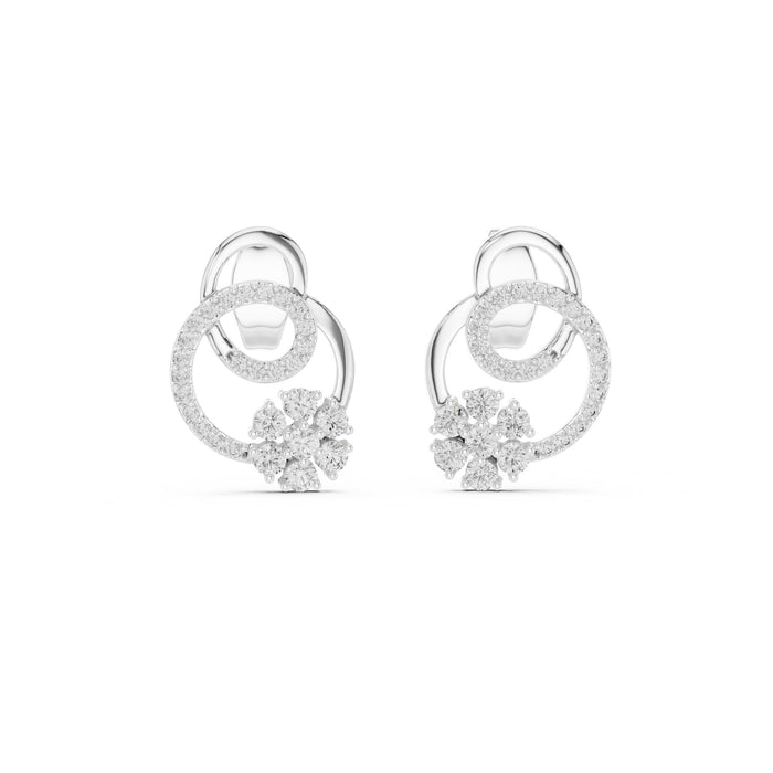 Round Dangle Lab Grown Diamond Earrings
