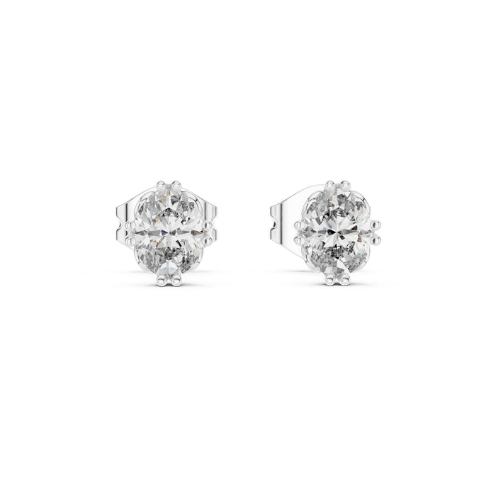 Oval Stud Lab Grown Diamond Earrings