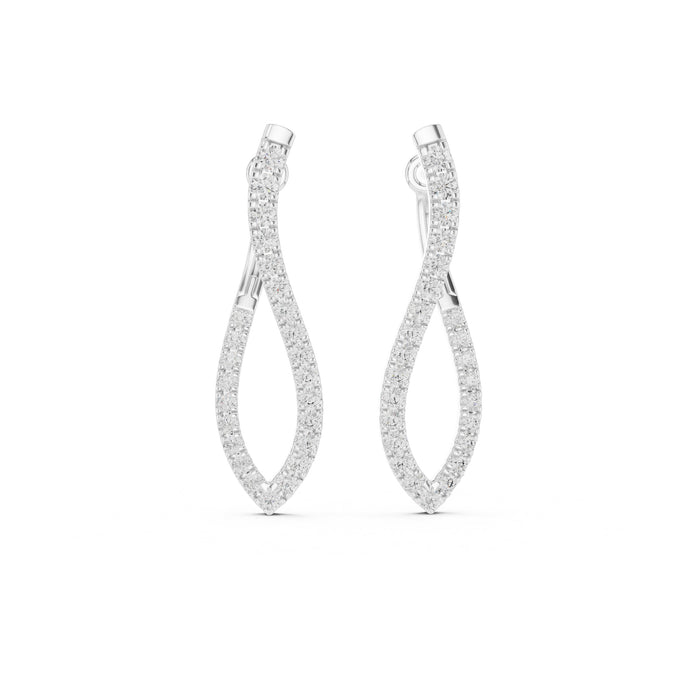 Round Hoop Lab Grown Diamond Earrings