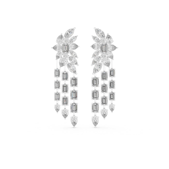 Mixed Chandelier Lab Grown Diamond Earrings