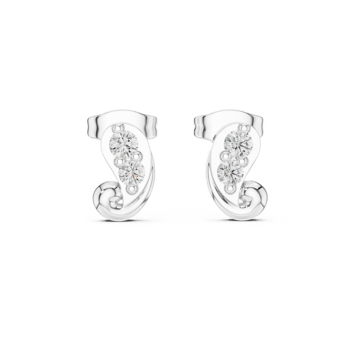 Round Climber Lab Grown Diamond Earrings