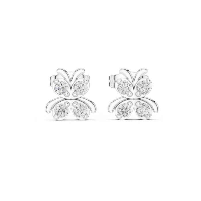 Round Cluster Lab Grown Diamond Earrings