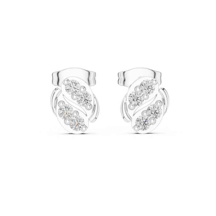Round Stud Lab Grown Diamond Earrings