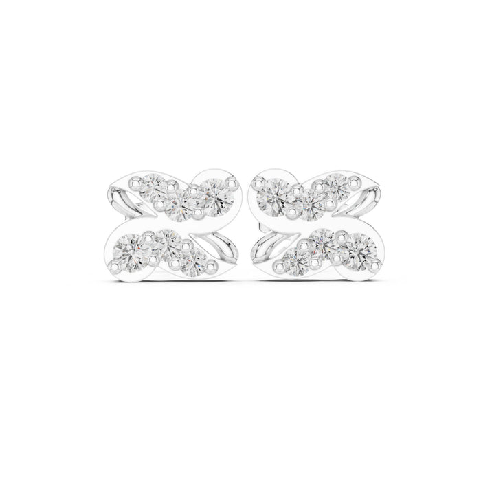 Round Stud Lab Grown Diamond Earrings