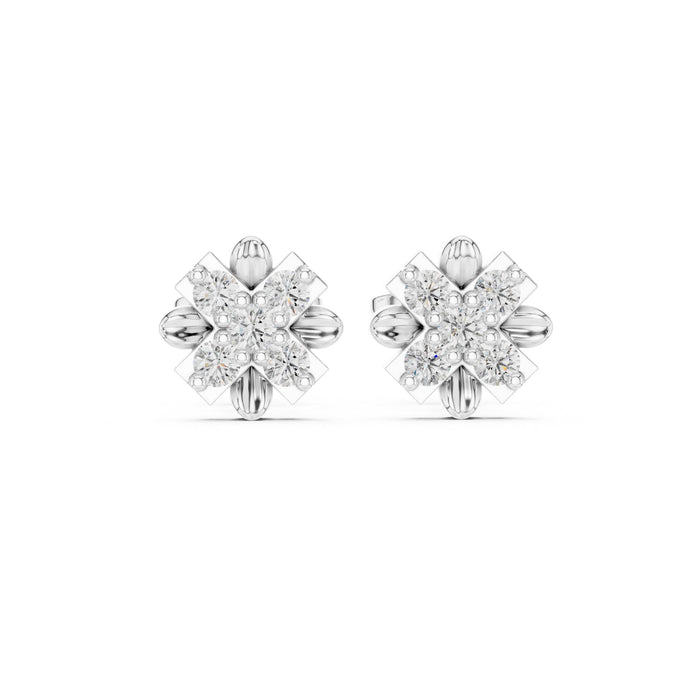 Round Stud Lab Grown Diamond Earrings