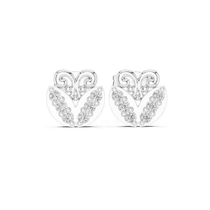 Round Stud Lab Grown Diamond Earrings