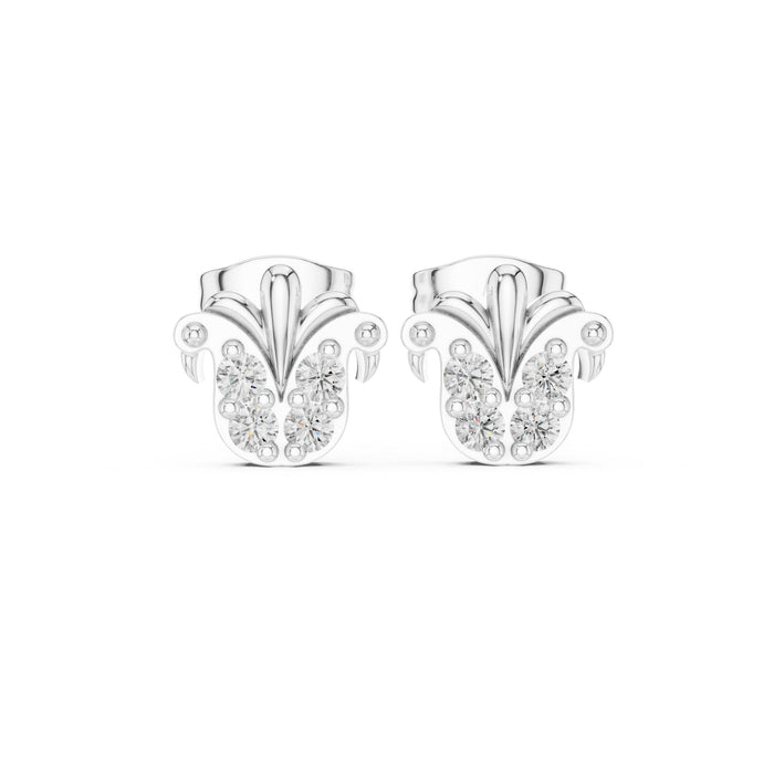Round Stud Lab Grown Diamond Earrings