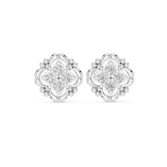 Round Stud Lab Grown Diamond Earrings