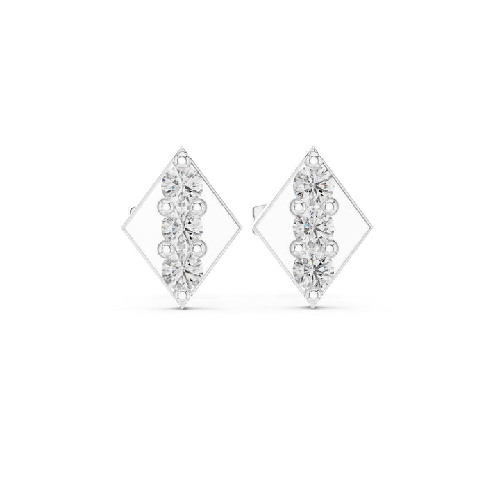 Round Stud Lab Grown Diamond Earrings
