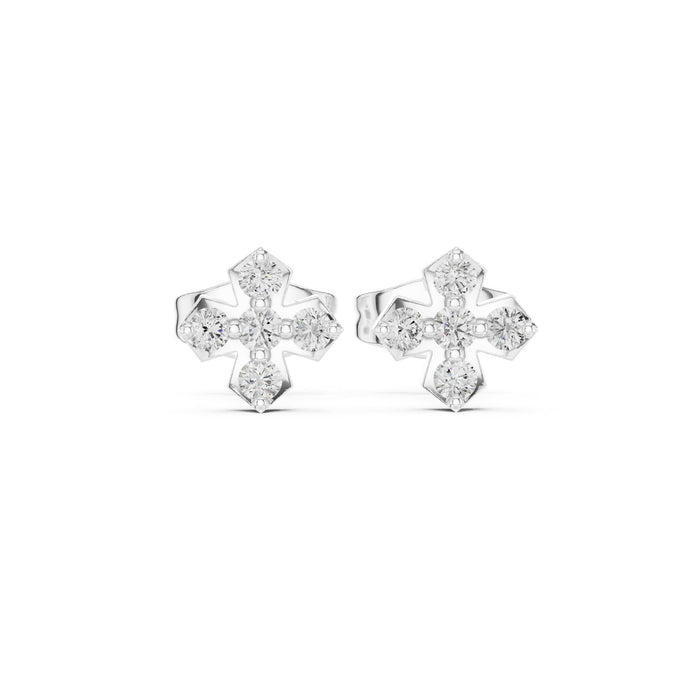 Round Stud Lab Grown Diamond Earrings