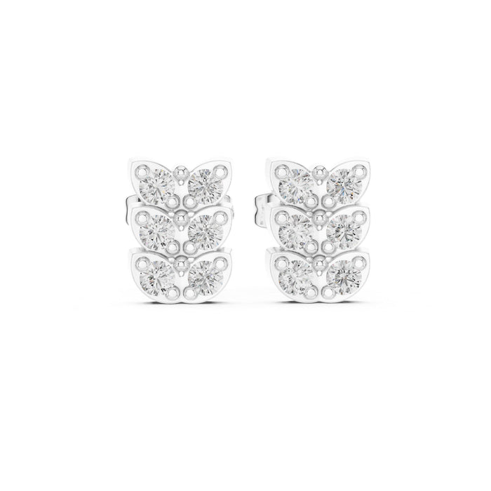 Round Stud Lab Grown Diamond Earrings