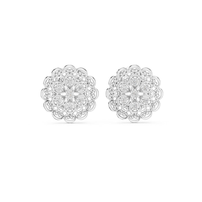 Round Stud Lab Grown Diamond Earrings