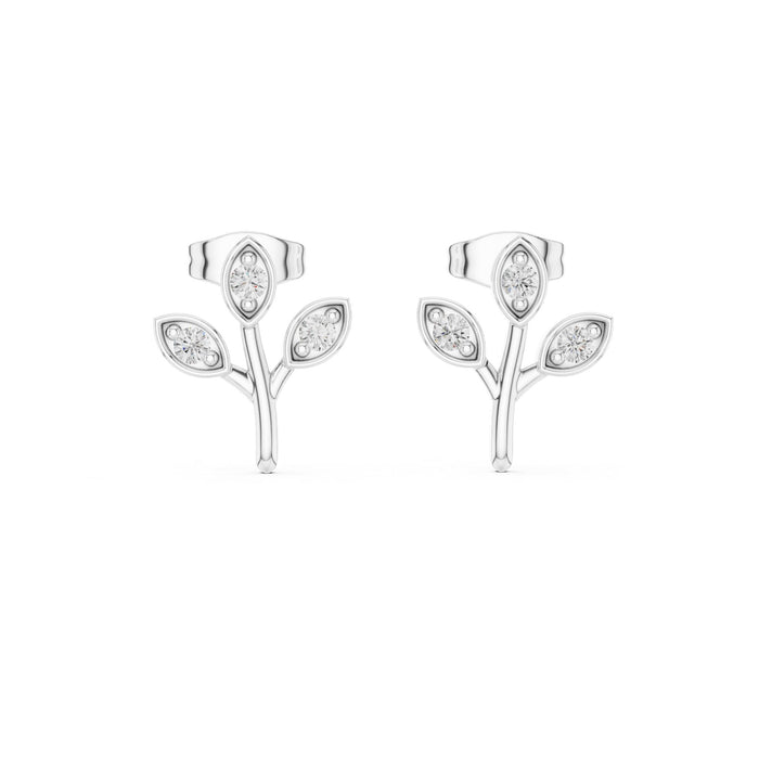Round Stud Lab Grown Diamond Earrings