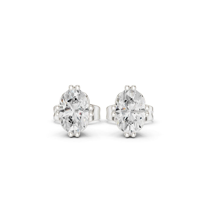 Oval Stud Lab Grown Diamond Earrings