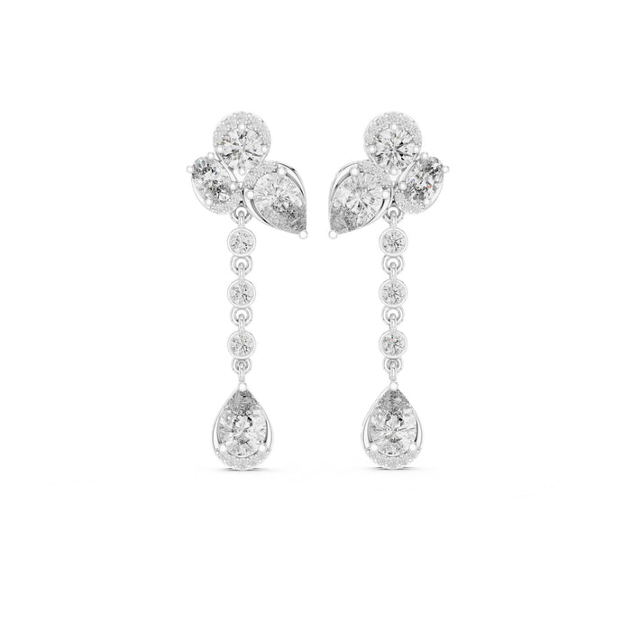 Mixed Dangle Lab Grown Diamond Earrings