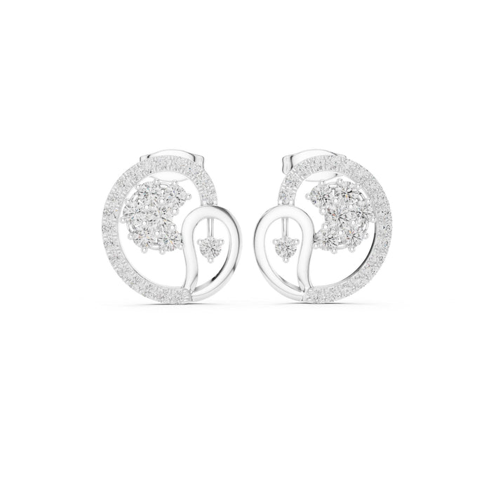 Round Stud Lab Grown Diamond Earrings