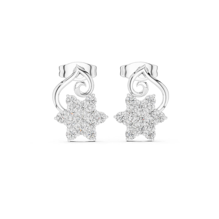 Round Stud Lab Grown Diamond Earrings