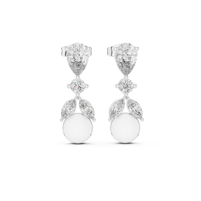 Mixed Dangle Lab Grown Diamond Earrings