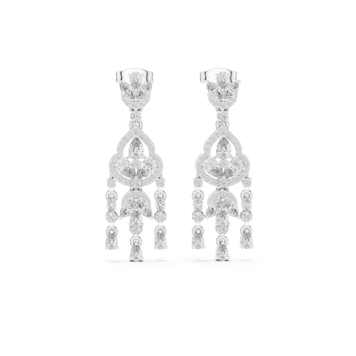 Pear Chandelier Lab Grown Diamond Earrings