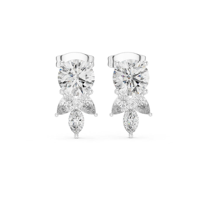 Mixed Stud Lab Grown Diamond Earrings