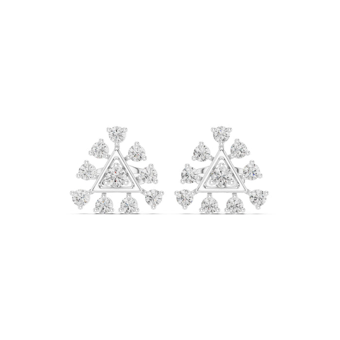 Round Stud Lab Grown Diamond Earrings