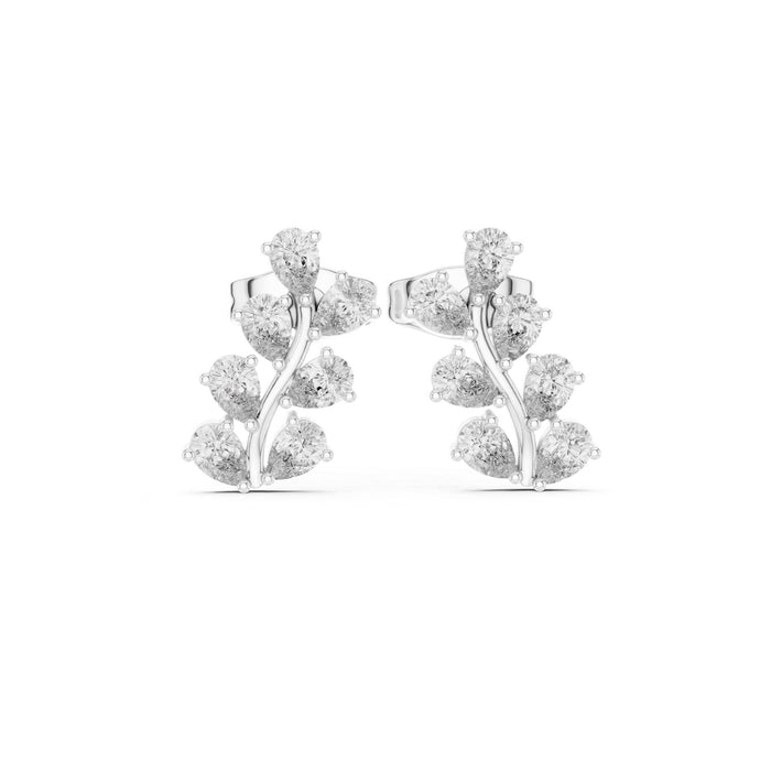Pear Climber Lab Grown Diamond Earrings