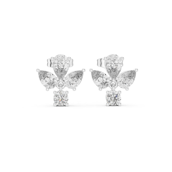 Mixed Dangle Lab Grown Diamond Earrings
