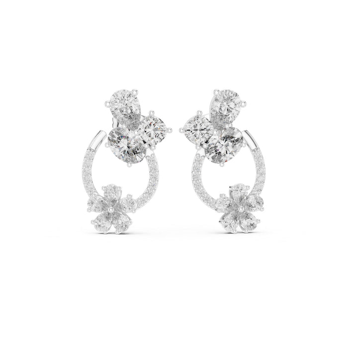 Mixed Dangle Lab Grown Diamond Earrings