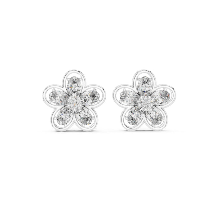 Oval Stud Lab Grown Diamond Earrings