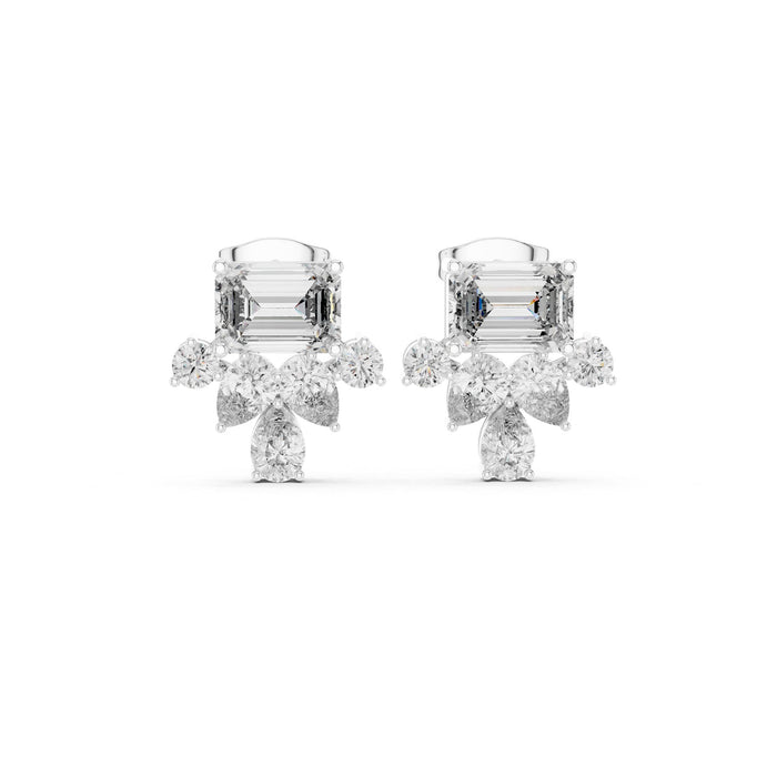 Mixed Stud Lab Grown Diamond Earrings