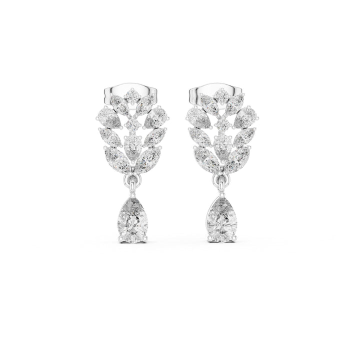 Mixed Dangle Lab Grown Diamond Earrings