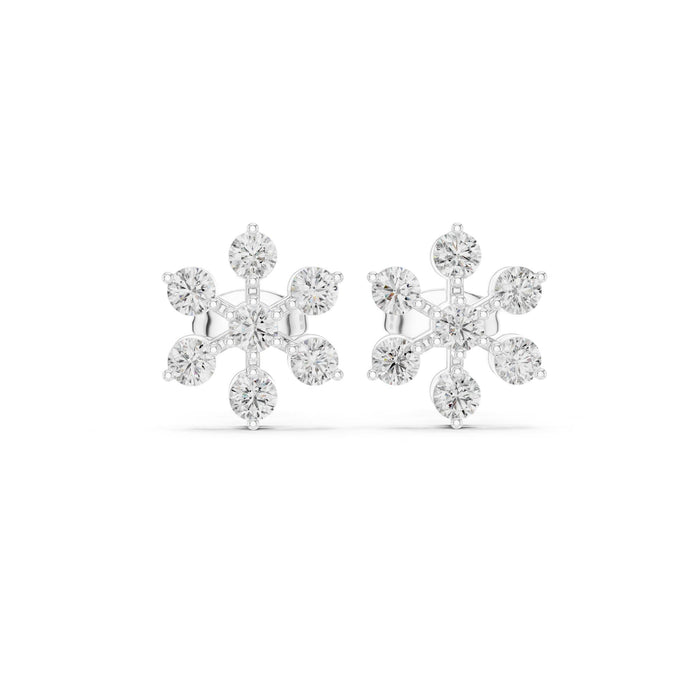 Round Stud Lab Grown Diamond Earrings