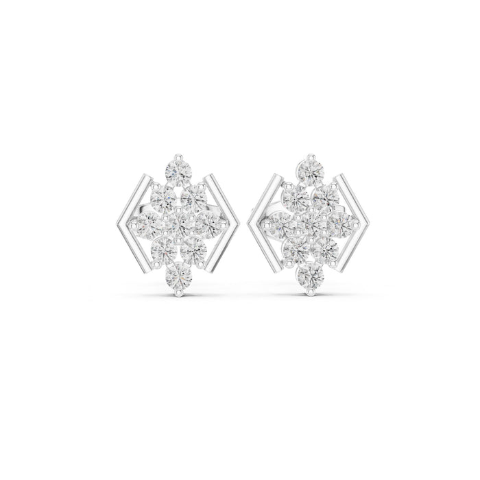 Round Stud Lab Grown Diamond Earrings