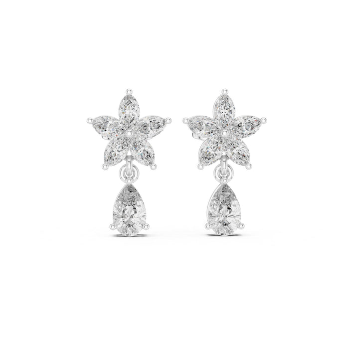Mixed Drop Lab Grown Diamond Earrings
