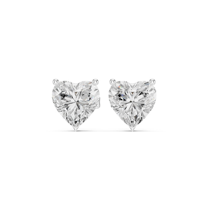 Heart Stud Lab Grown Diamond Earrings